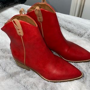 NWOT Beast Fashion Red Boots